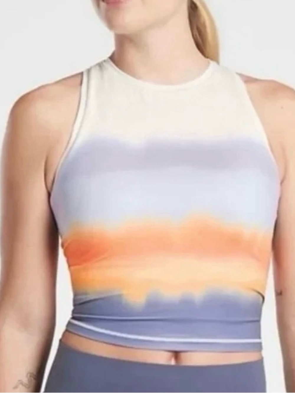 ATHLETA ombre crop tank top
